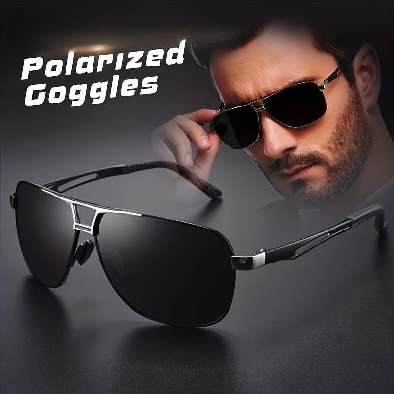 Sunglasses Aviator Polarized - 남성용 패션 그라디언트 선글라스 빅 프레임