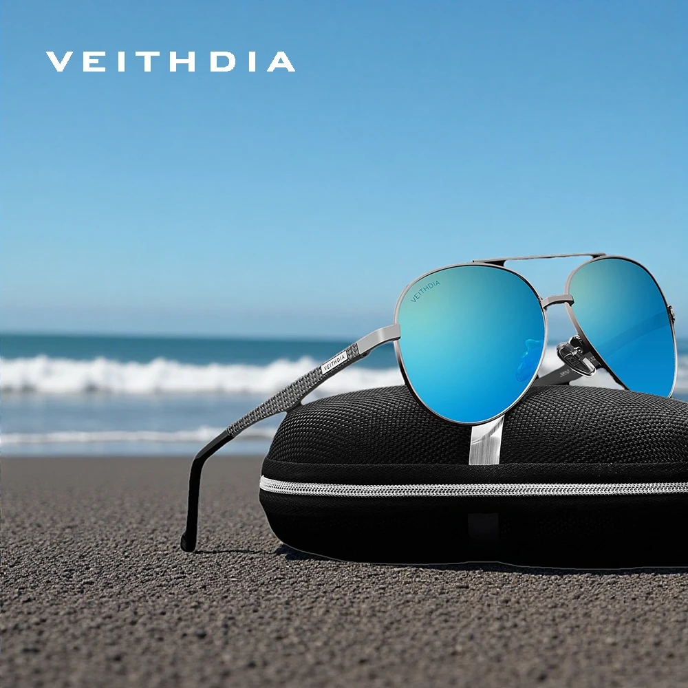 Sunglasses Aviator Polarized - VEITHDIA 파일럿 선글라스 알루미늄 프레임 스타일