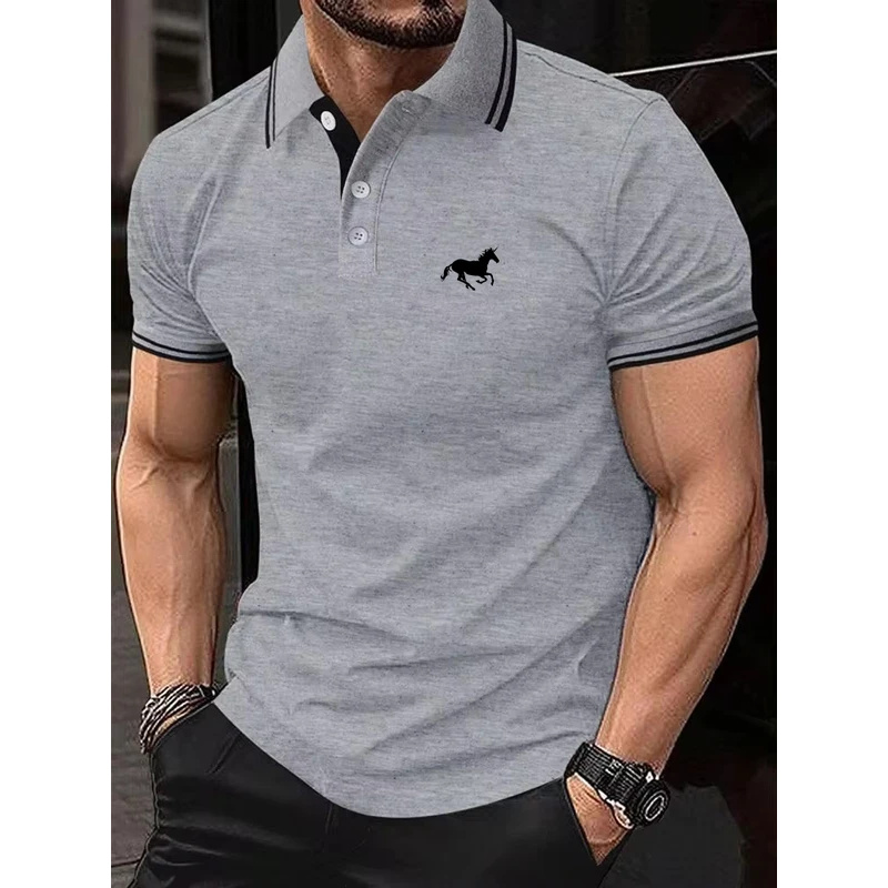 새로운 남성 티셔츠, 클래식 반팔 폴로 셔츠, 여름 캐 - Polo Shirt Pique 리뷰 및 가격