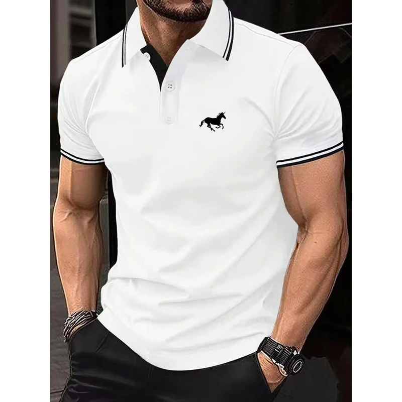 새로운 남성 티셔츠, 클래식 반팔 폴로 셔츠, 여름 캐 - Polo Shirt Pique 리뷰 및 가격