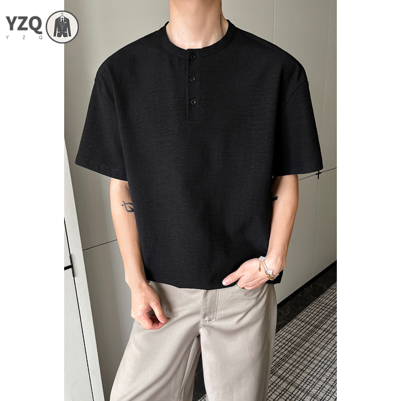 남성용 통기성이 좋은 린넨 소재의 짧은 소매 티셔츠,  - Linen Shirt Breathable 리뷰 및 가격