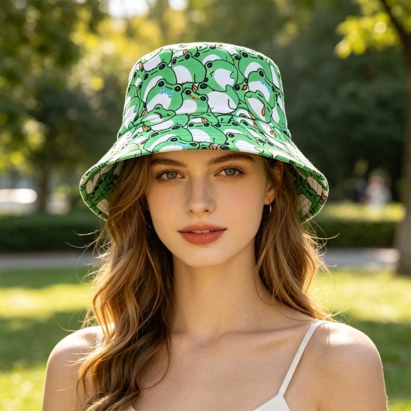 A52E Packable Frogs 프린트 태양 모자  - Packable Hat Nylon 리뷰 및 가격