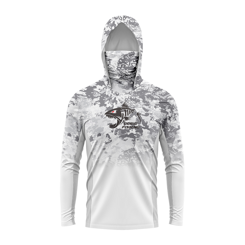 UPF50+ 후드 낚시 셔츠 내장형 페이스 가이터 3D - Tee Graphic Print 리뷰 및 가격