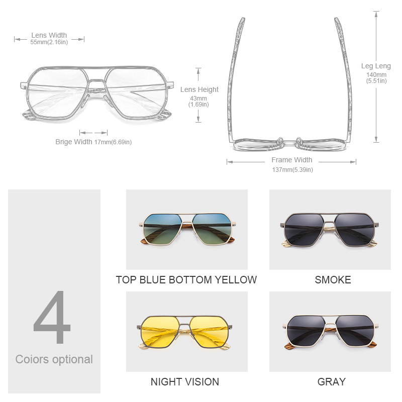 Oi Wood 고품질 패션 합금 선글라스 남성 여성 나 - Sunglasses Aviator Polarized 리뷰 및 가격